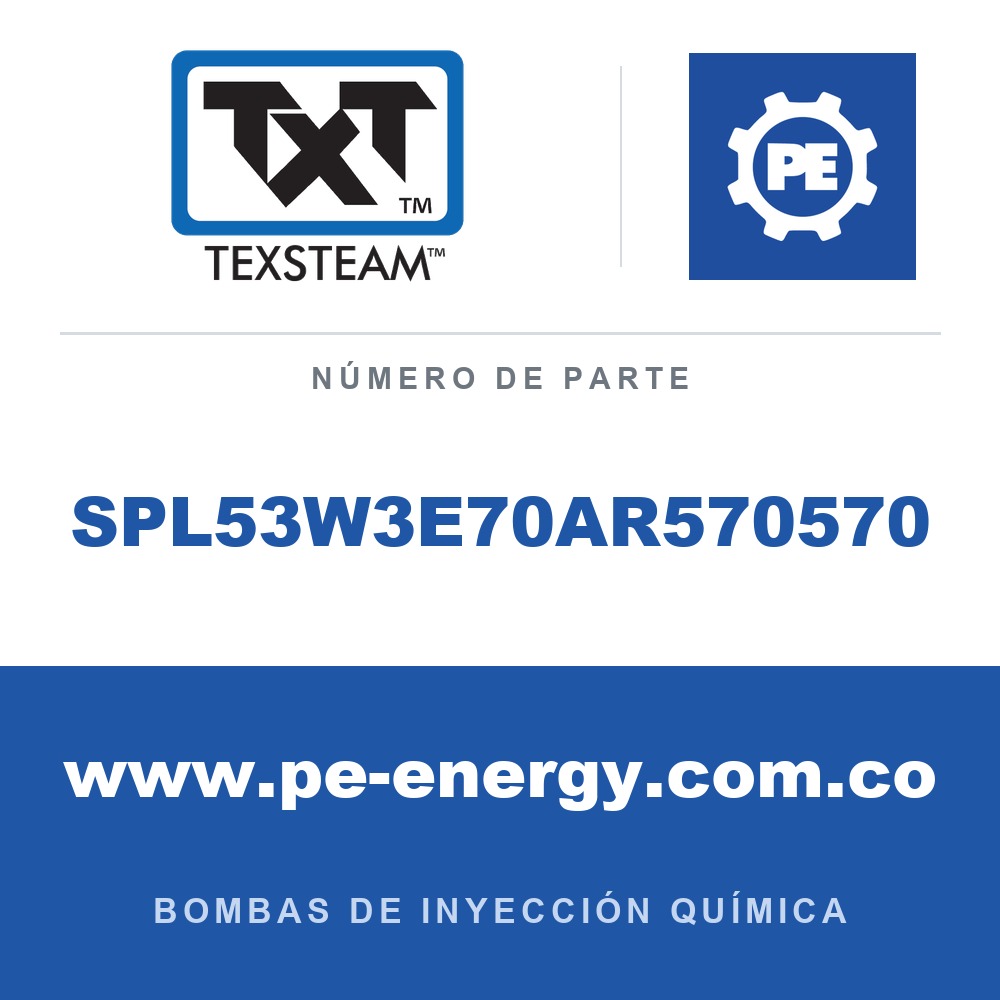 Texsteam SPL53W3E70AR570570 Bomba - SPL BOMBA (PMP) TRÍPLEX (TRI) 1/2 330W 3PANELES (PNL) 3BATERÍAS (BAT) SS S/S SIN CONTROLADOR (CONTRLLER)