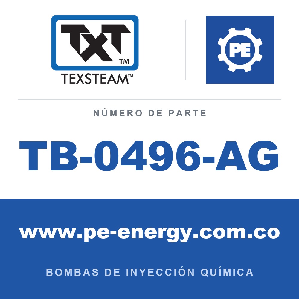 Texsteam TB-0496-AG - Texsteam TB 0496-AG - Componente de Cabezal del Cuerpo de Bomba