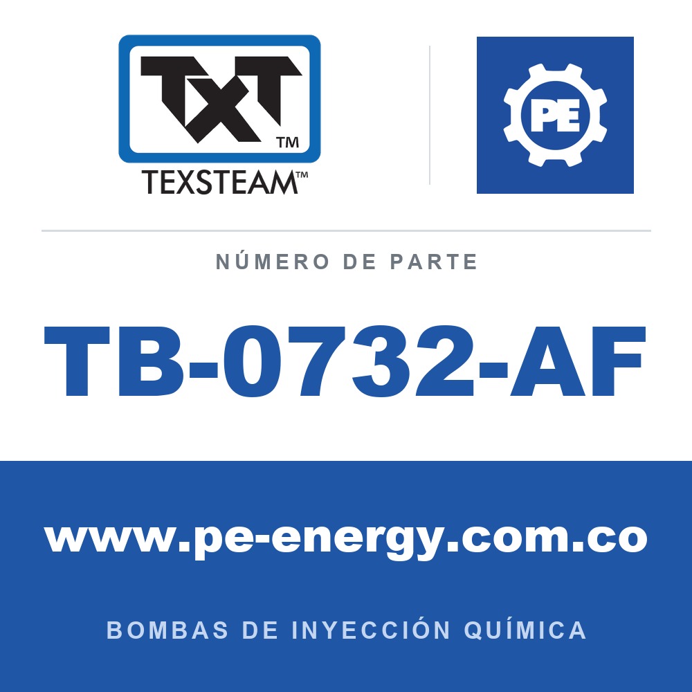 Texsteam TB-0732-AF - Texsteam TB 0732-AF - Componente de Cabezal del Cuerpo de Bomba