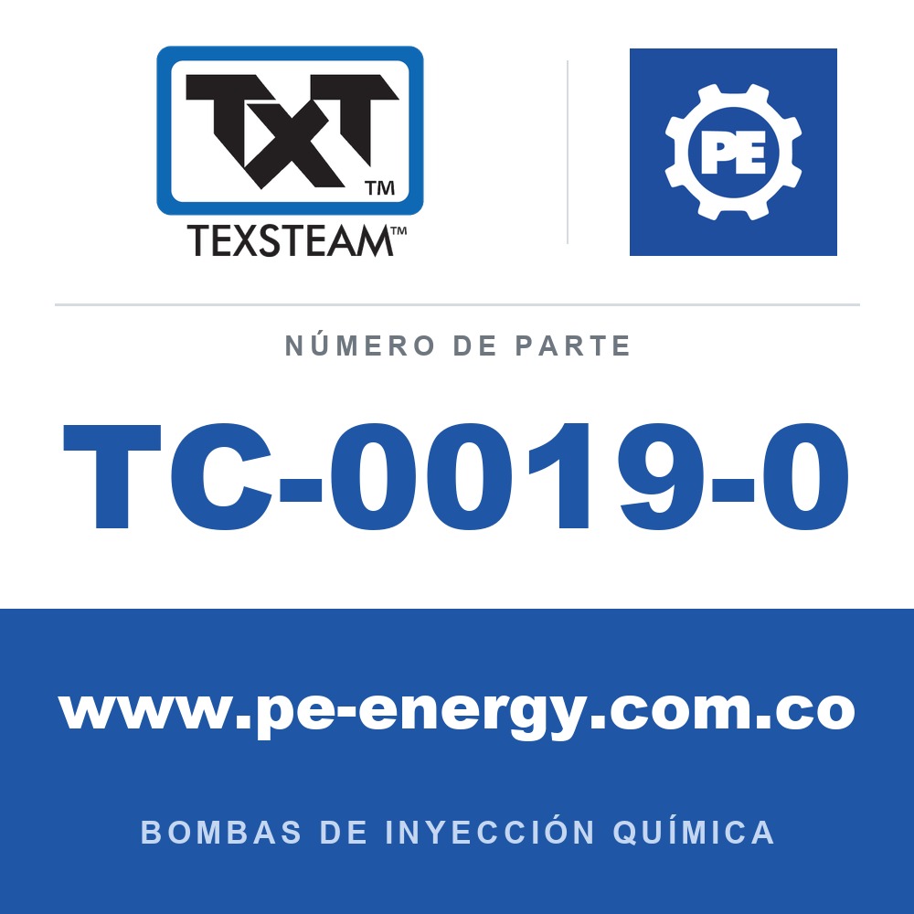 Texsteam TC-0019-0 - Texsteam TC 0019-0 - Cabezal de Bomba para Bomba de Inyección Química