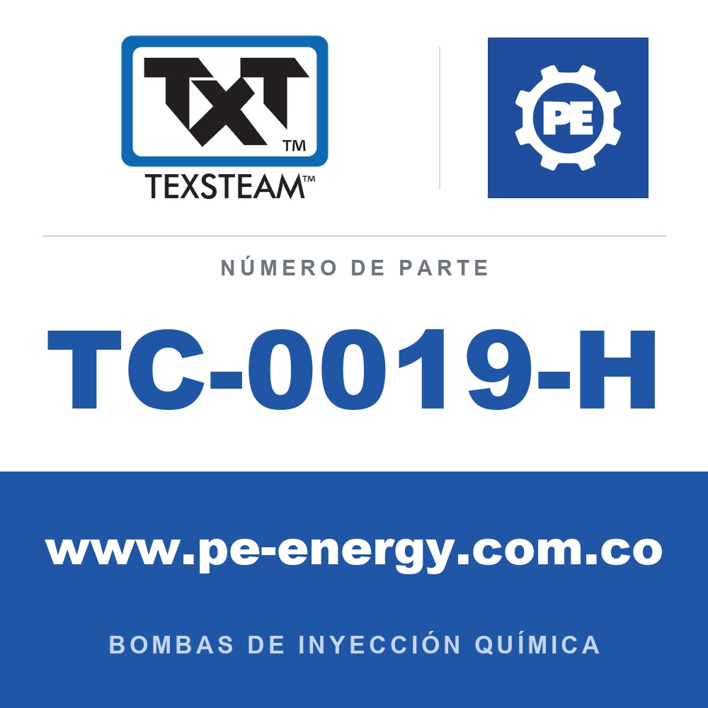 Texsteam TC-0019-H - Texsteam TC 0019-H - Cabezal de Bomba para Bomba de Inyección Química