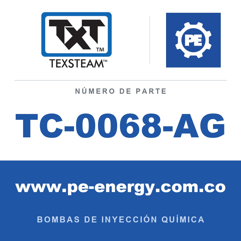 Texsteam TC-0068-AG - Texsteam TC 0068-AG - Cabezal de Bomba para Bomba de Inyección Química
