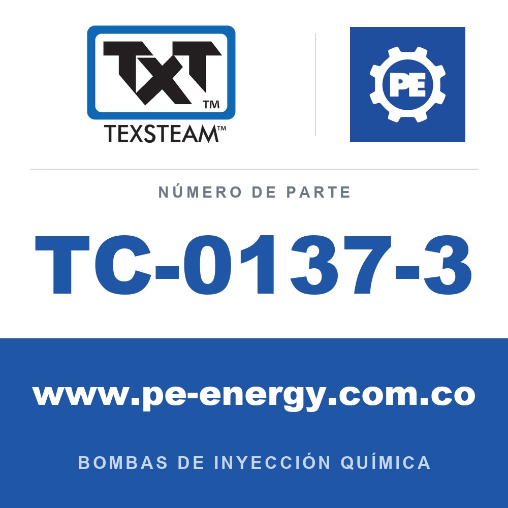 Texsteam TC-0137-3 - Texsteam TC 0137-3 - Cabezal de Bomba para Bomba de Inyección Química
