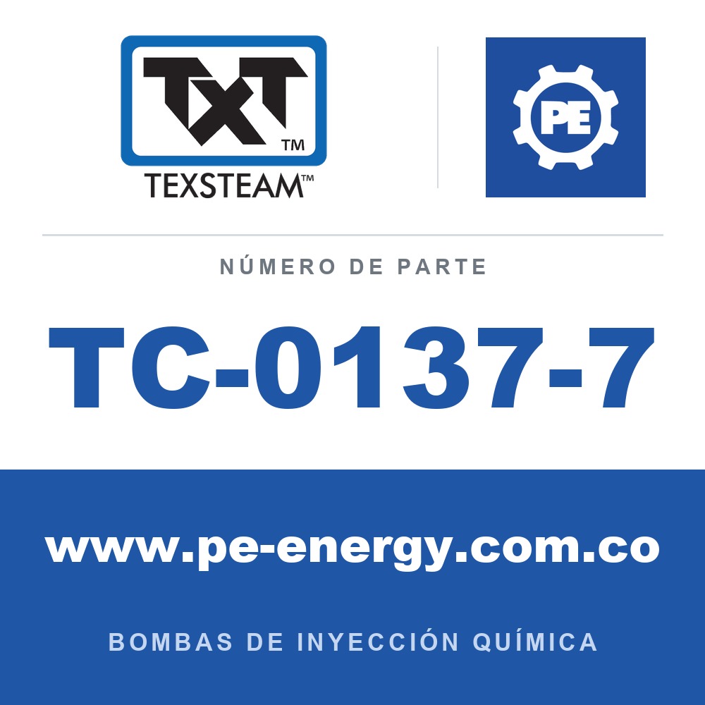 Texsteam TC-0137-7 - Texsteam TC 0137-7 - Cabezal de Bomba para Bomba de Inyección Química