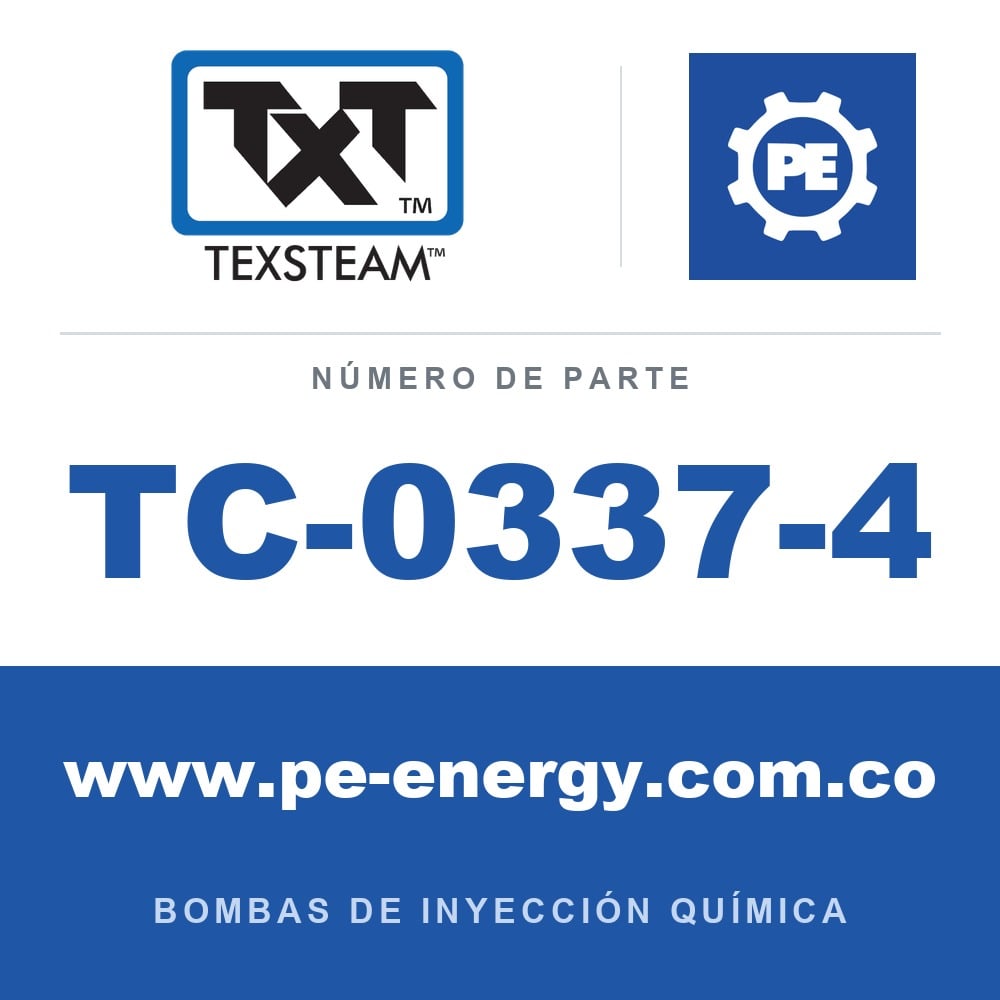 Texsteam TC-0337-4 - Texsteam TC 0337-4 - Cabezal de Bomba para Bomba de Inyección Química