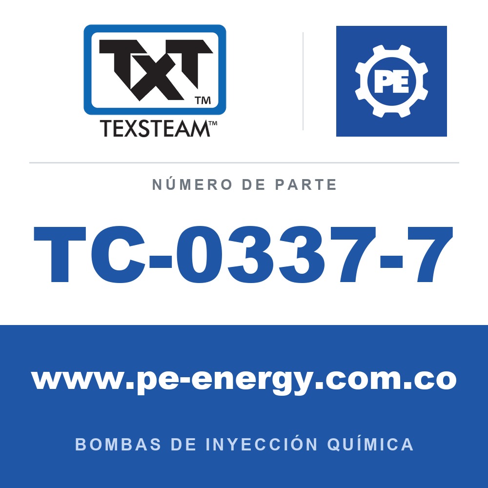 Texsteam TC-0337-7 - Texsteam TC 0337-7 - Cabezal de Bomba para Bomba de Inyección Química