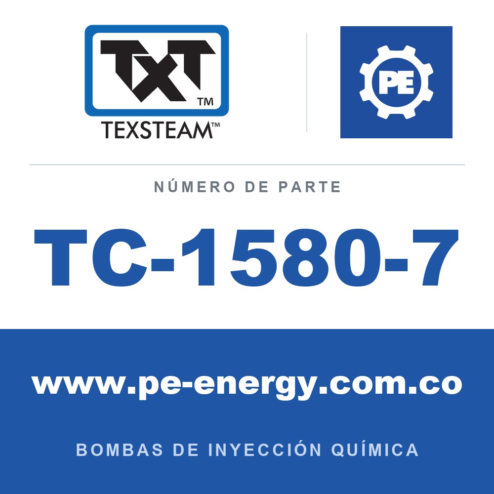 Texsteam TC-1580-7 - Texsteam TC 1580-7 - Cabezal de Bomba para Bomba de Inyección Química