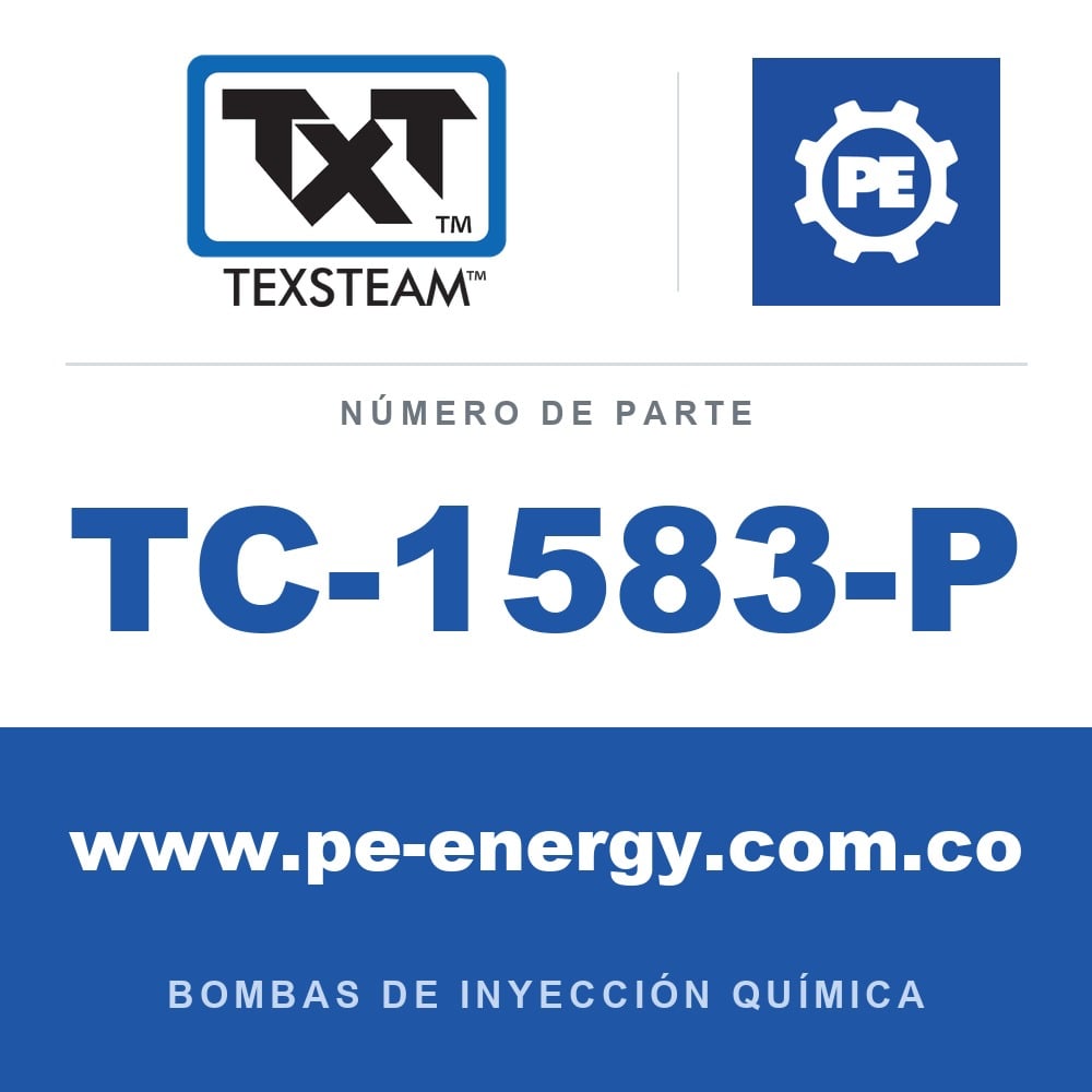 Texsteam TC-1583-P - Texsteam TC 1583-P - Cabezal de Bomba para Bomba de Inyección Química