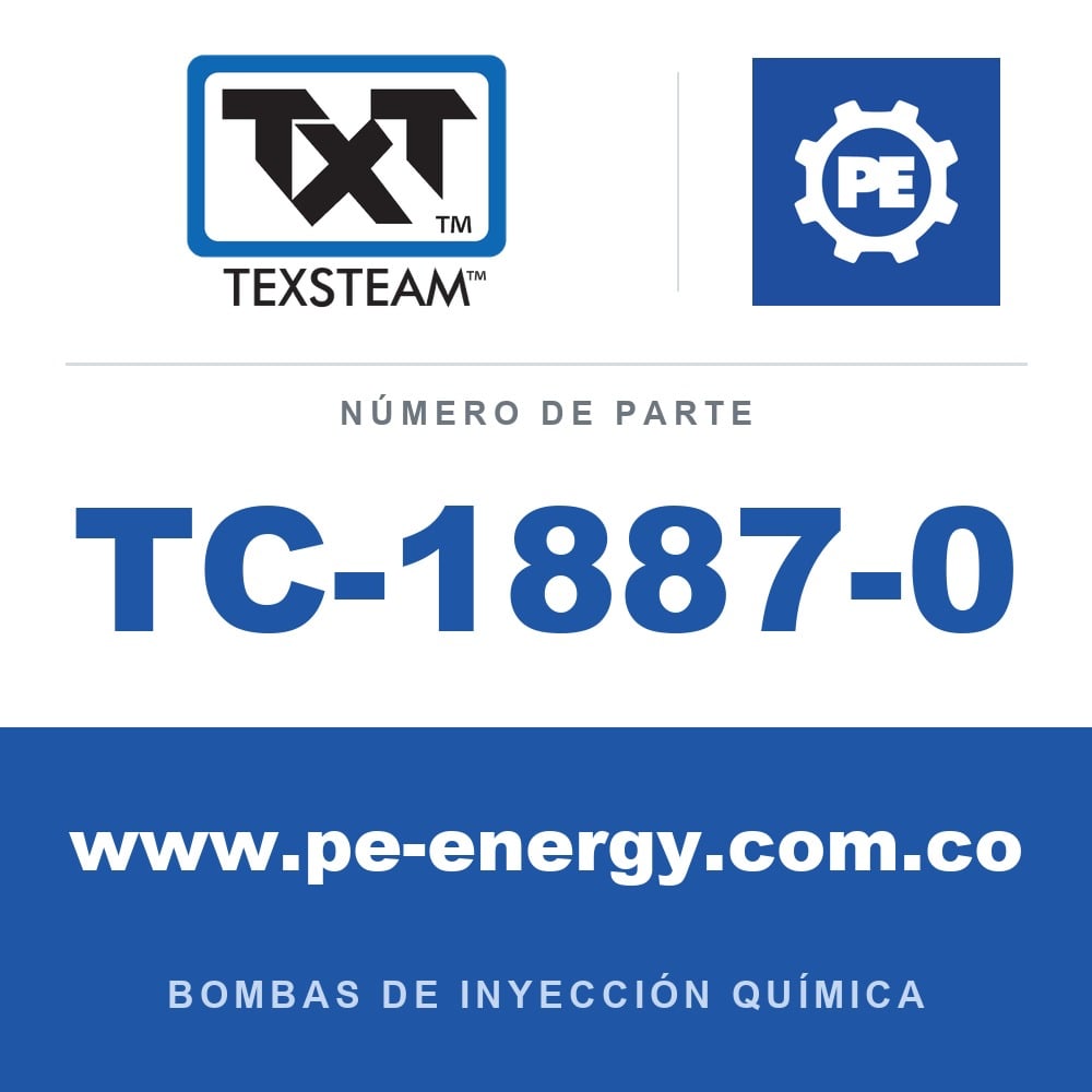 Texsteam TC-1887-0 - Texsteam TC 1887-0 - Cabezal de Bomba para Bomba de Inyección Química