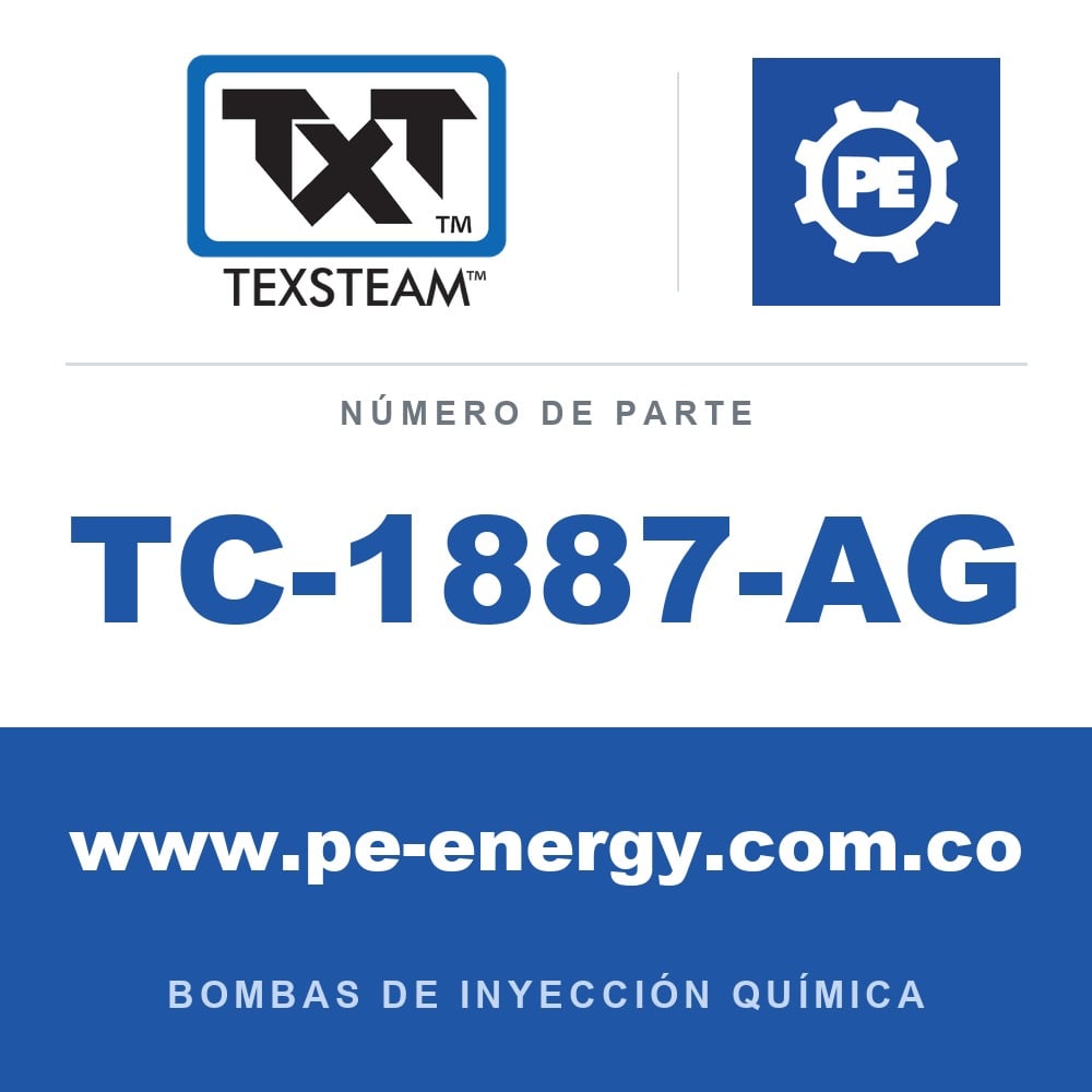Texsteam TC-1887-AG - Texsteam TC 1887-AG - Cabezal de Bomba para Bomba de Inyección Química