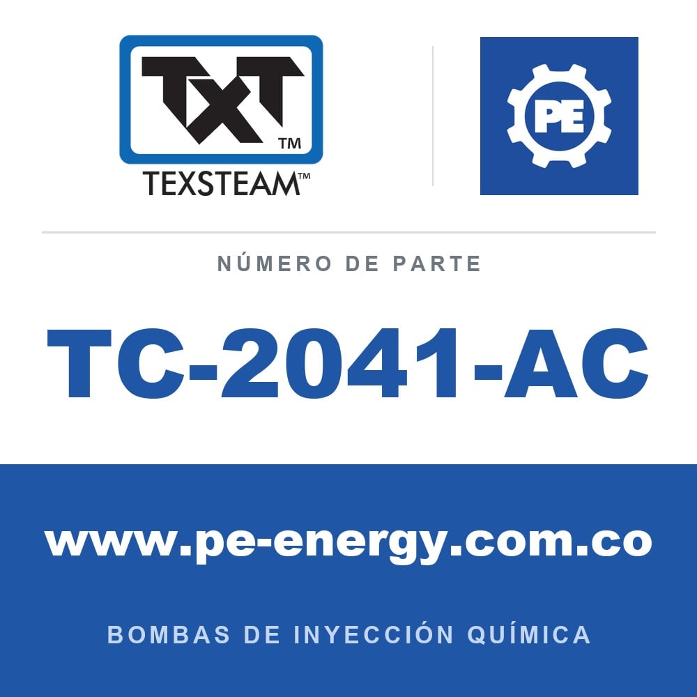 Texsteam TC-2041-AC - Texsteam TC 2041-AC - Cabezal de Bomba para Bomba de Inyección Química