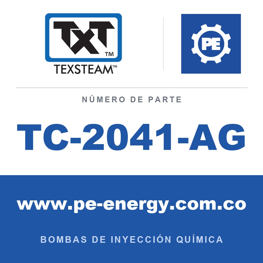 Texsteam TC-2041-AG - Texsteam TC 2041-AG - Cabezal de Bomba para Bomba de Inyección Química