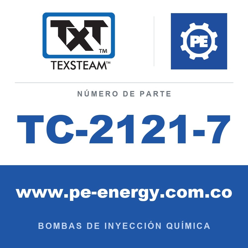Texsteam TC-2121-7 - Texsteam TC 2121-7 - Cabezal de Bomba para Bomba de Inyección Química