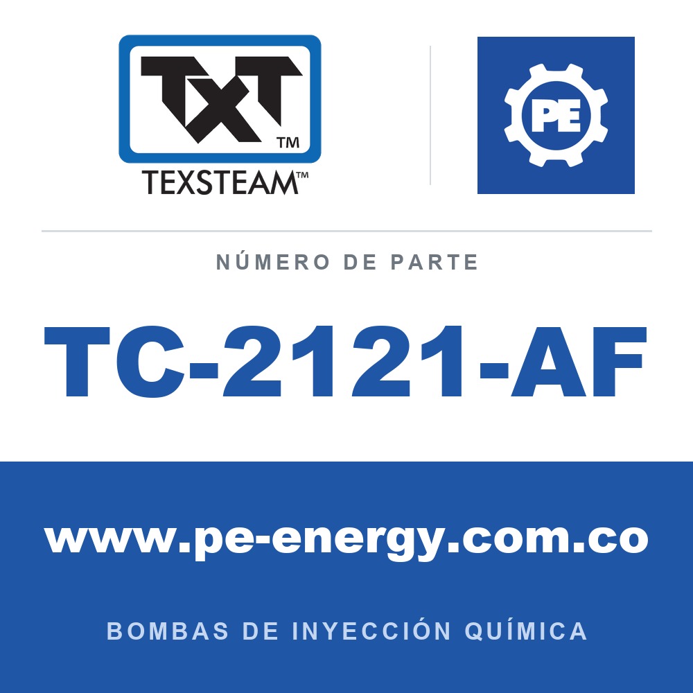 Texsteam TC-2121-AF - Texsteam TC 2121-AF - Cabezal de Bomba para Bomba de Inyección Química
