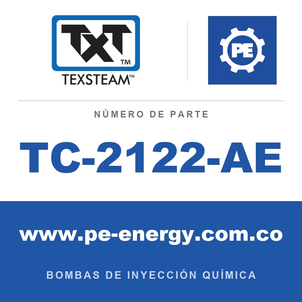 Texsteam TC-2122-AE - Texsteam TC 2122-AE - Cabezal de Bomba para Bomba de Inyección Química