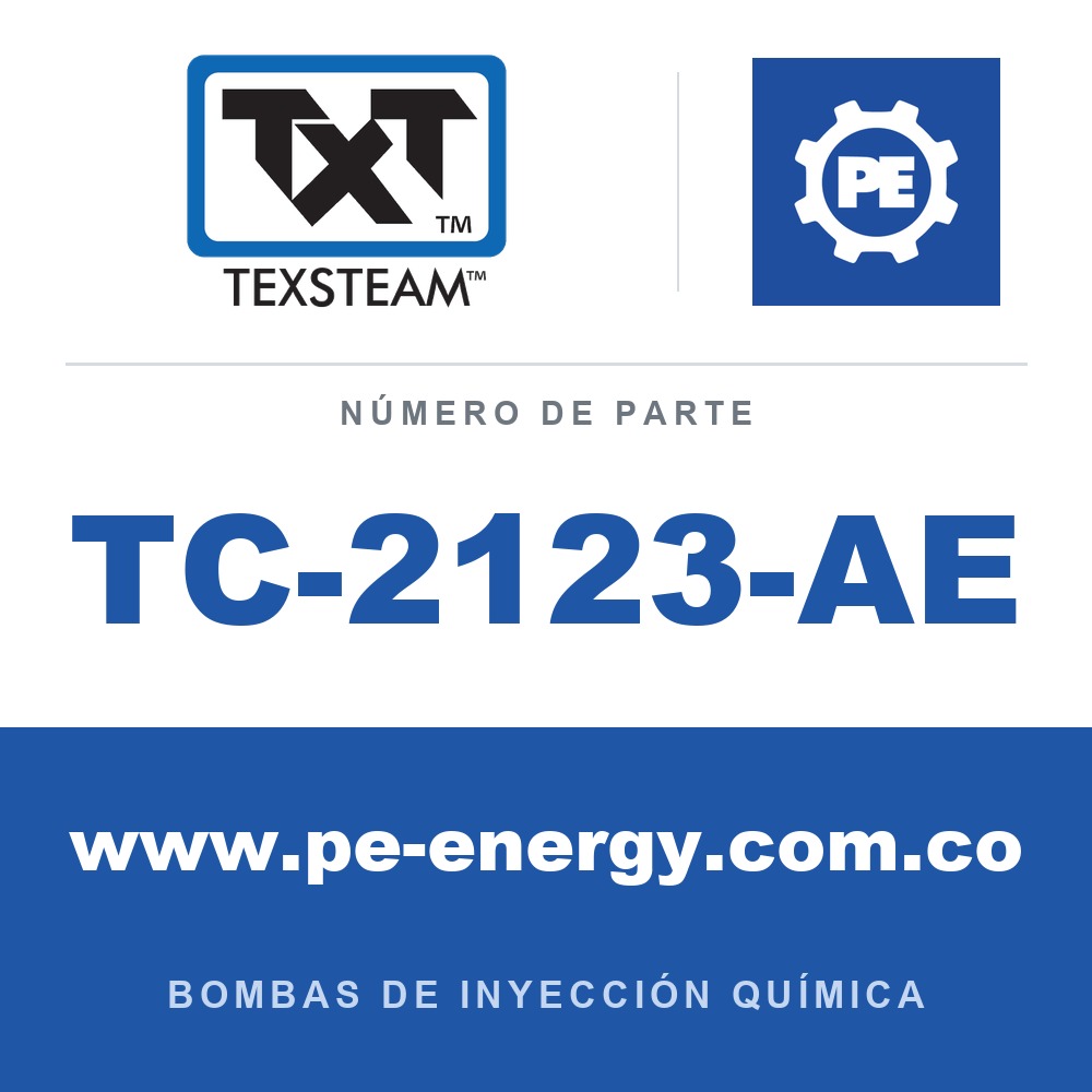 Texsteam TC-2123-AE - Texsteam TC 2123-AE - Cabezal de Bomba para Bomba de Inyección Química