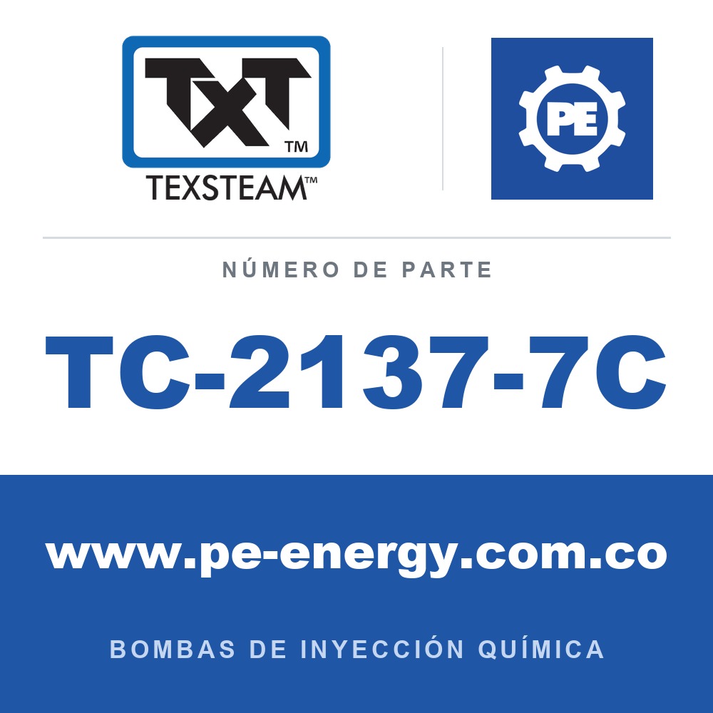 Texsteam TC-2137-7C - Texsteam TC 2137-7C - Cabezal de Bomba para Bomba de Inyección Química