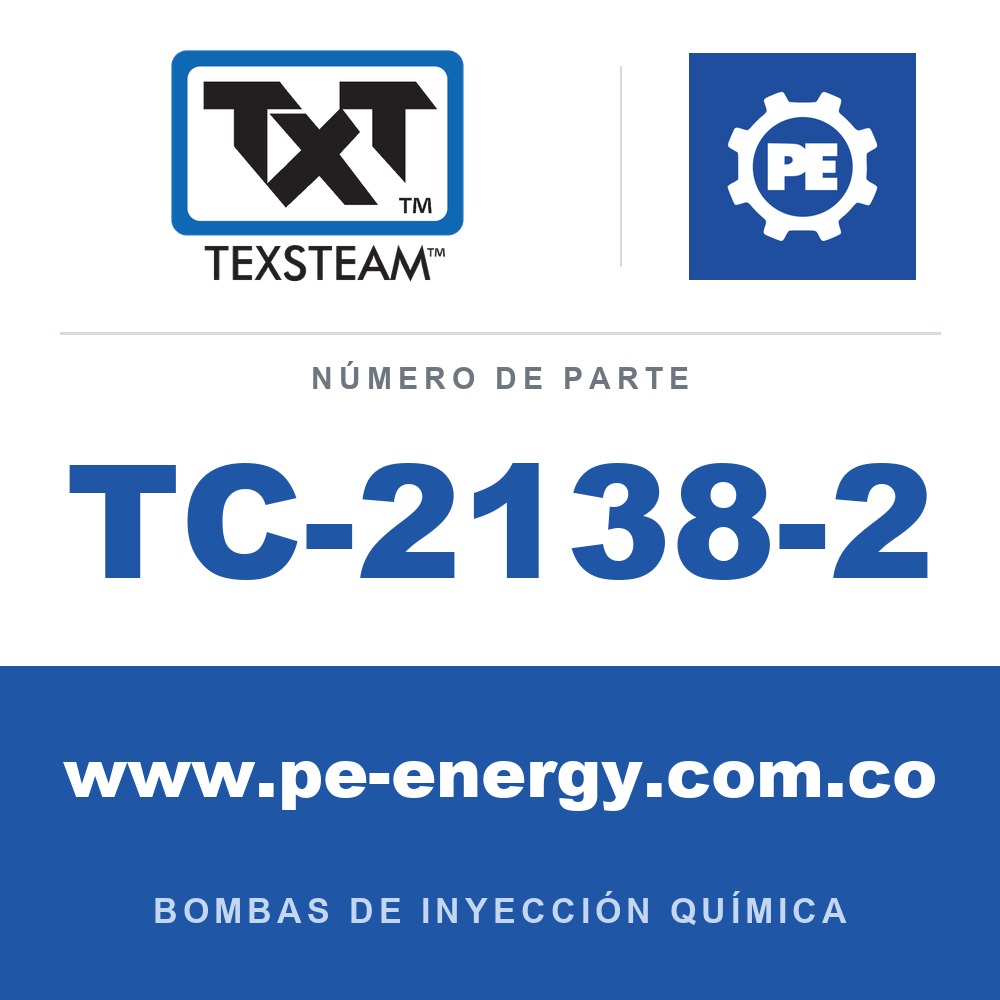 Texsteam TC-2138-2 - Texsteam TC 2138-2 - Cabezal de Bomba para Bomba de Inyección Química
