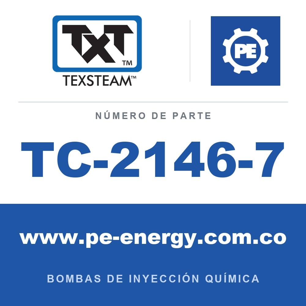Texsteam TC-2146-7 - Texsteam TC 2146-7 - Cabezal de Bomba para Bomba de Inyección Química