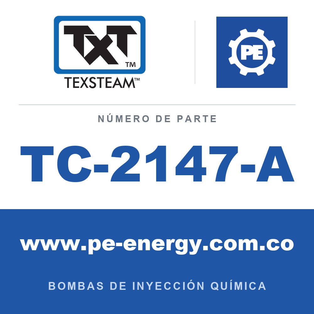 Texsteam TC-2147-A - Texsteam TC 2147-A - Cabezal de Bomba para Bomba de Inyección Química