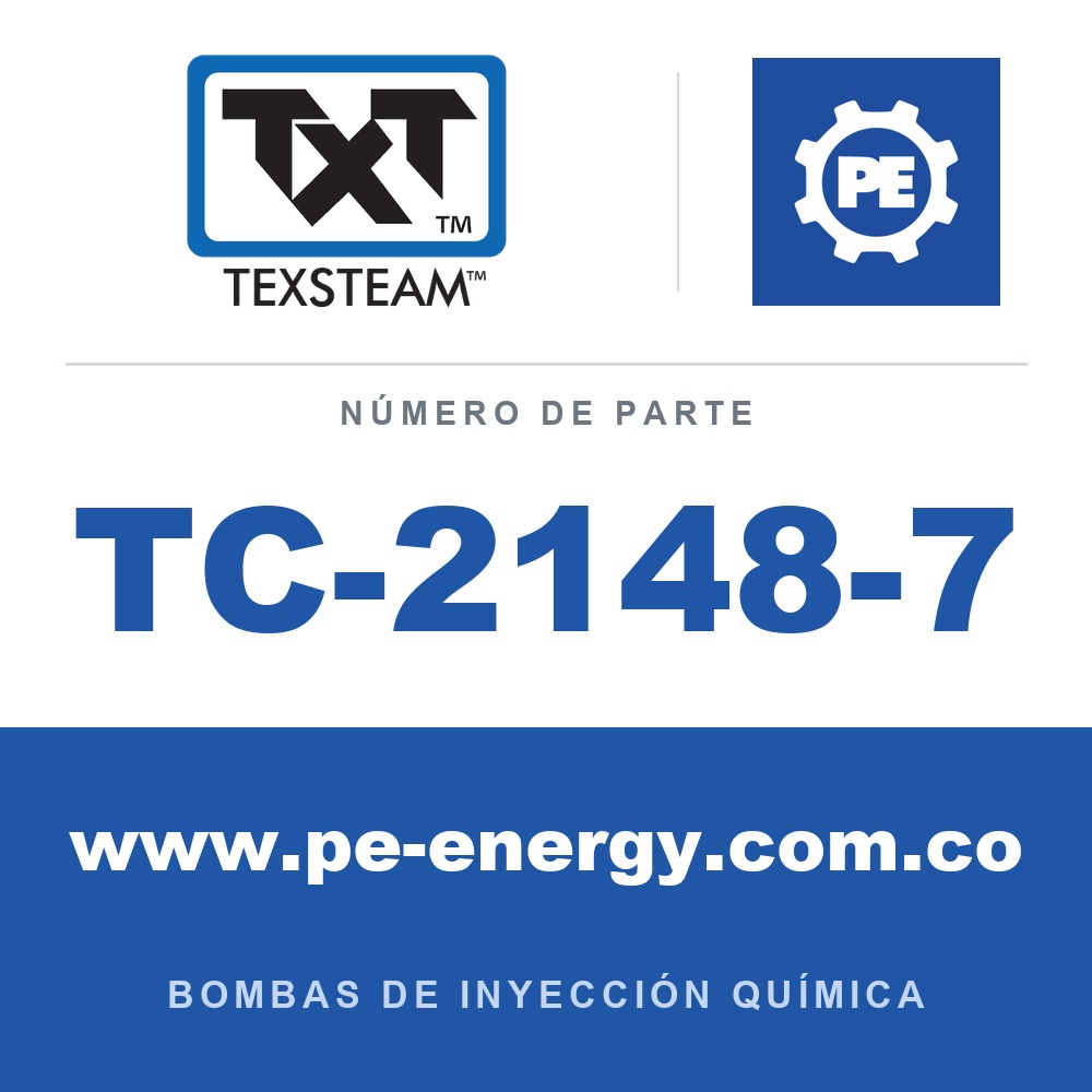Texsteam TC-2148-7 - Texsteam TC 2148-7 - Cabezal de Bomba para Bomba de Inyección Química
