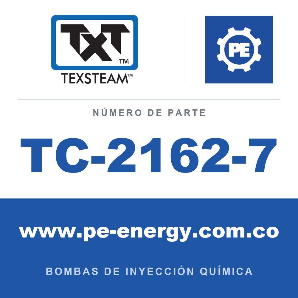Texsteam TC-2162-7 - Texsteam TC 2162-7 - Cabezal de Bomba para Bomba de Inyección Química