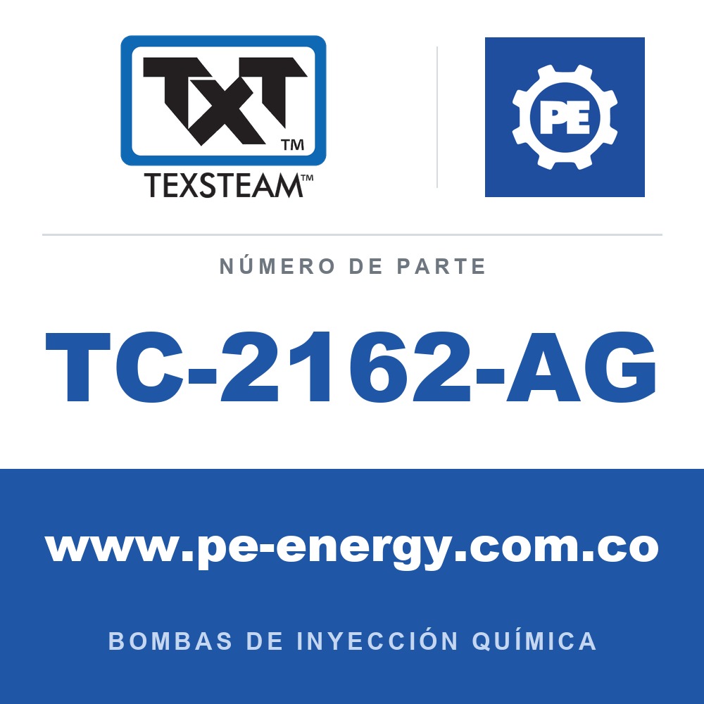 Texsteam TC-2162-AG - Texsteam TC 2162-AG - Cabezal de Bomba para Bomba de Inyección Química