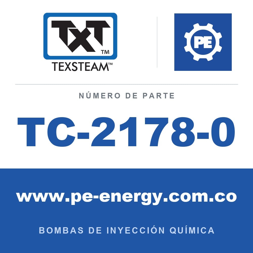 Texsteam TC-2178-0 - Texsteam TC 2178-0 - Cabezal de Bomba para Bomba de Inyección Química