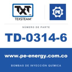 Texsteam TD-0314-6 - Texsteam TD 0314-6 - Componente de Émbolo para Bomba de Inyección Química