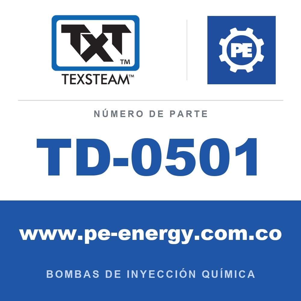 Texsteam TD-0501 - Texsteam TD 0501 - Componente de Émbolo para Bomba de Inyección Química