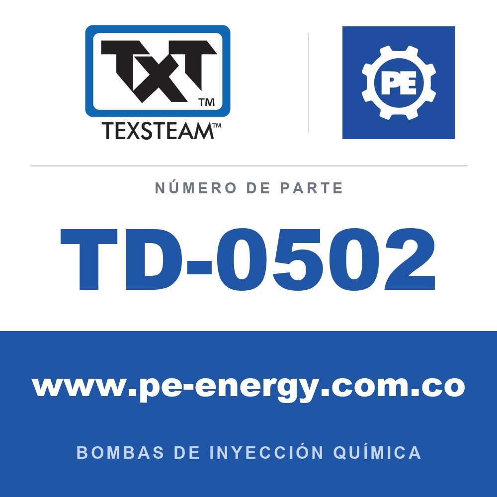 Texsteam TD-0502 - Texsteam TD 0502 - Componente de Émbolo para Bomba de Inyección Química