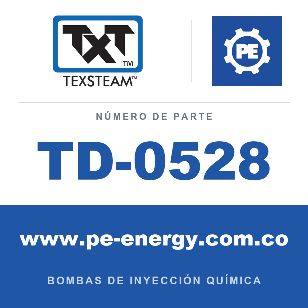Texsteam TD-0528 - Texsteam TD 0528 - Componente de Émbolo para Bomba de Inyección Química