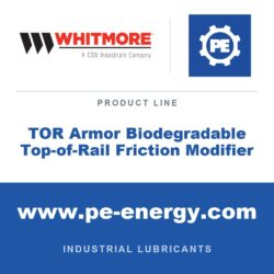 Whitmore R2006337L Modificador de fricción biodegradable para la parte superior del riel TOR Armor - Cubeta de 38lb con revestimiento