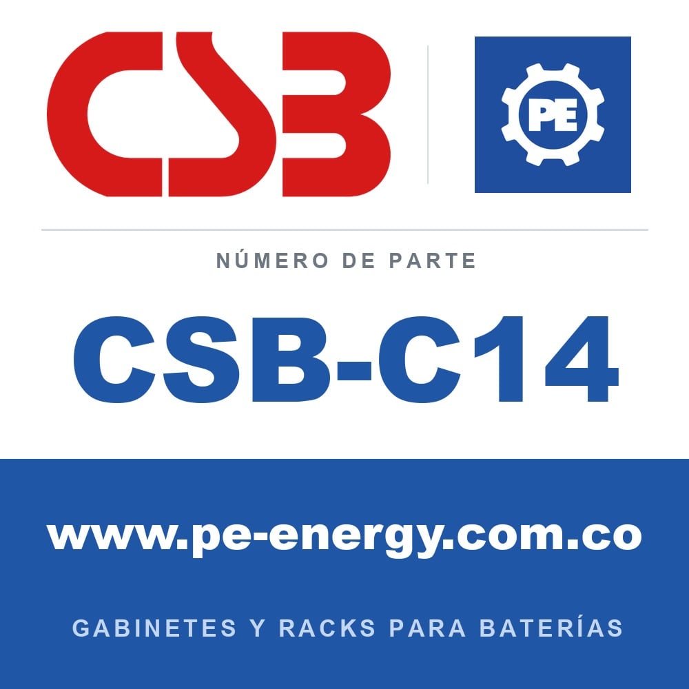 CSB Battery CSB-C14 - CSB-C14 Gabinete para baterías de terminal superior, 17.9 x 43.4 x 31.75 in