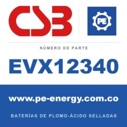 CSB Battery EVX12340 - CSB EVX12340 Batería de plomo-ácido sellada 12V 34Ah