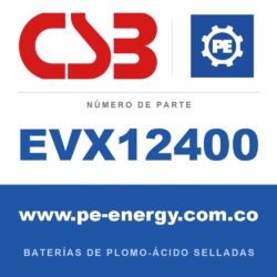 CSB Battery EVX12400 - CSB EVX12400 Batería de plomo-ácido sellada 12V 40Ah