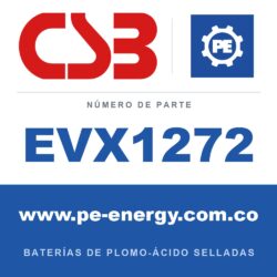 CSB Battery EVX1272 - CSB EVX1272 Batería de plomo-ácido sellada 12V 7.2Ah