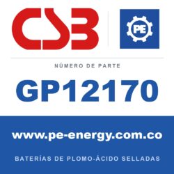 CSB Battery GP12170 - CSB GP12170 Batería de plomo-ácido sellada 12V 17Ah