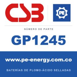 CSB Battery GP1245 - CSB GP1245 Batería de plomo-ácido sellada 12V 4.5Ah