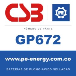 CSB Battery GP672 - CSB GP672 Batería de plomo-ácido sellada 6V 7.2Ah
