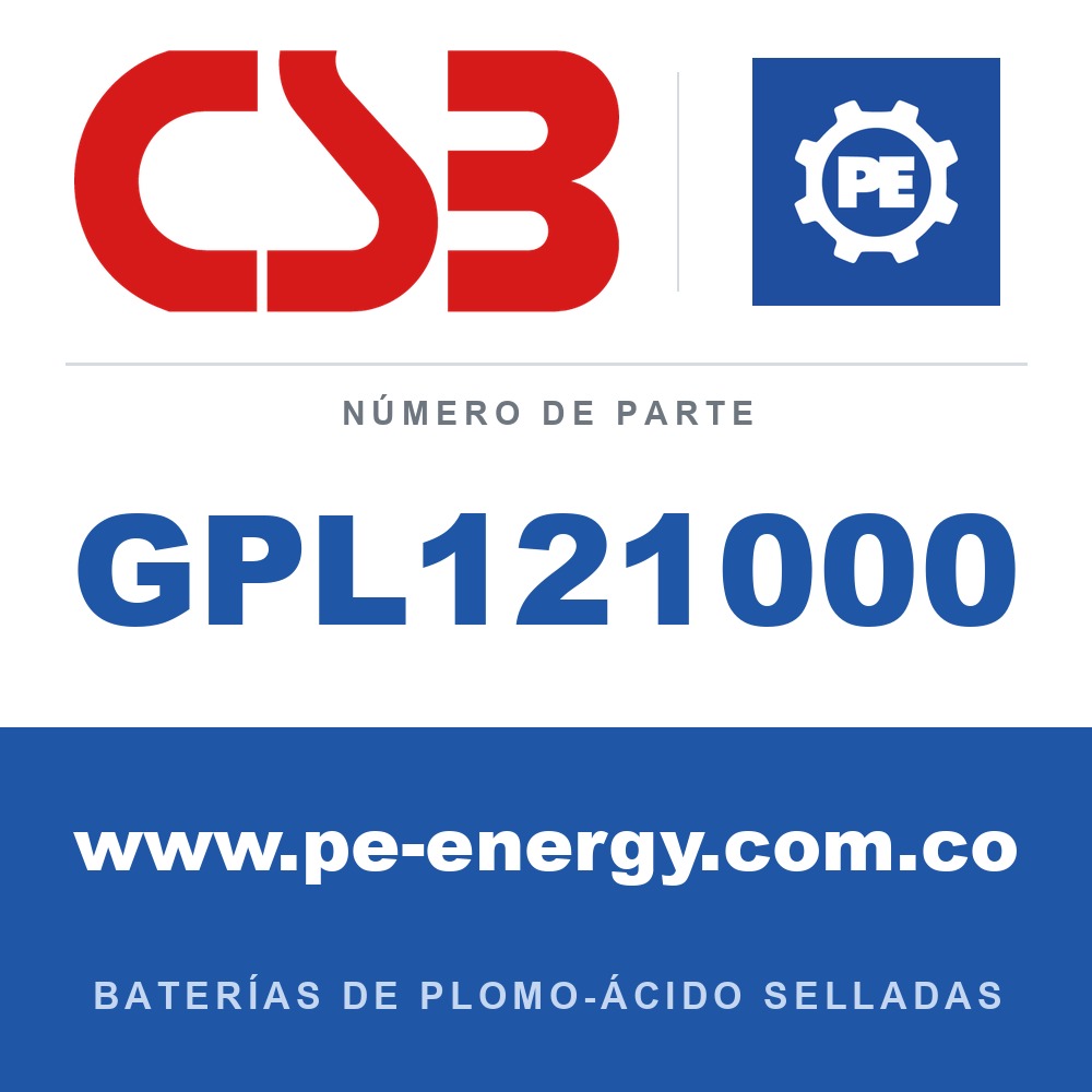 CSB Battery GPL121000 - CSB GPL121000 Batería de plomo-ácido sellada 12V 100Ah