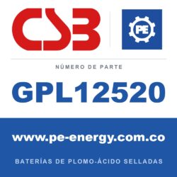 CSB Battery GPL12520 - CSB GPL12520 Batería de plomo-ácido sellada 12V 52Ah
