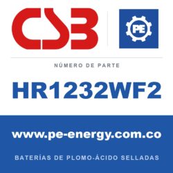 CSB Battery HR1232WF2 - CSB HR1232WF2 Batería de plomo-ácido sellada 12V 8Ah