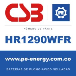 CSB Battery HR1290WFR - CSB HR1290WFR Batería de plomo-ácido sellada 12V 23Ah, carcasa ignífuga