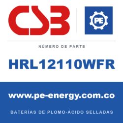 CSB Battery HRL12110WFR - CSB HRL12110WFR Batería de plomo-ácido sellada 12V 27Ah, carcasa ignífuga