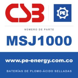 CSB Battery MSJ1000 - CSB MSJ1000 Celda de batería VRLA 2V 1020Ah, gabinete retardante de llama