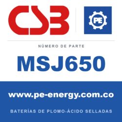 CSB Battery MSJ650 - CSB MSJ650 Celda de batería VRLA 2V 660Ah, gabinete retardante de llama