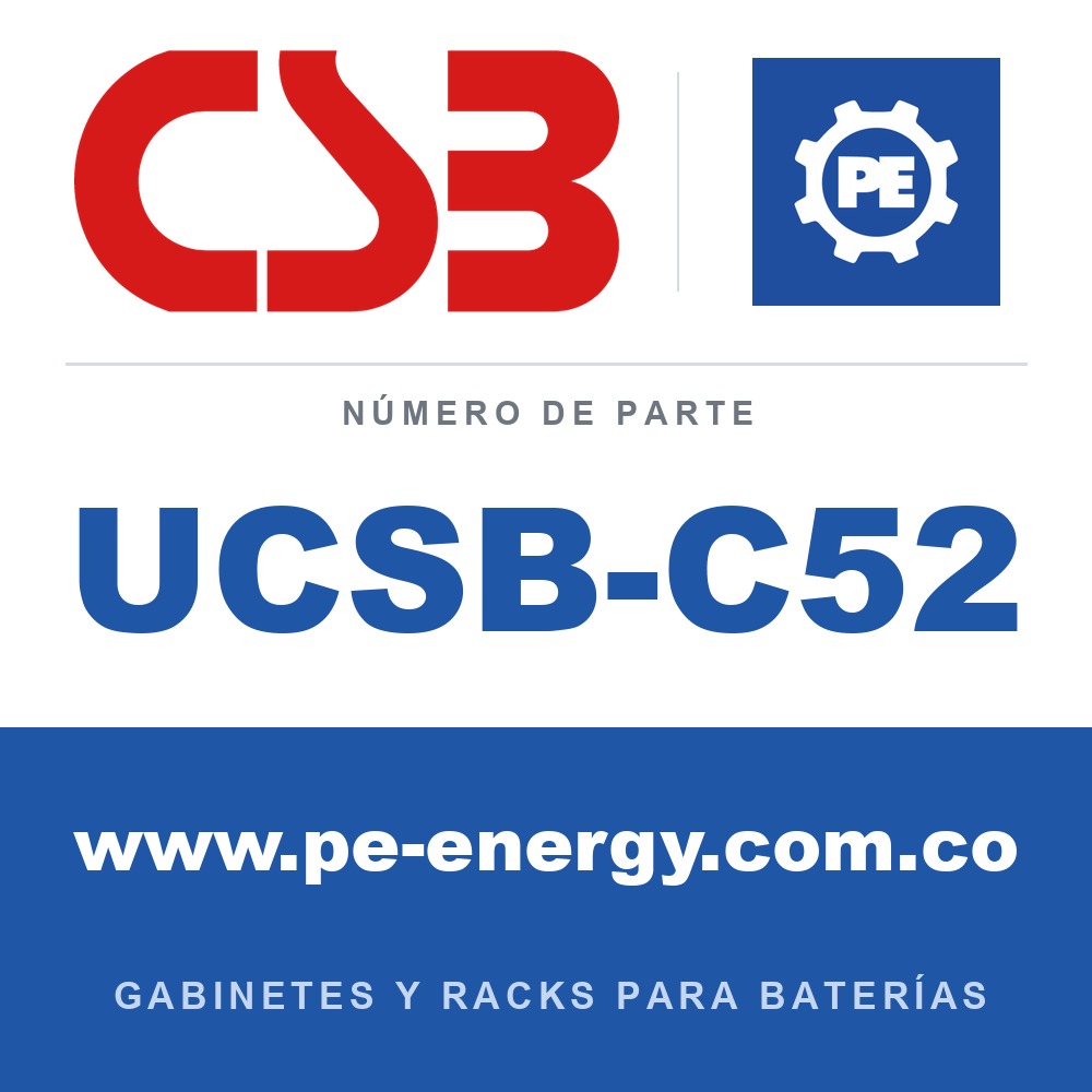 CSB Battery UCSB-C52 - CSB UCSB-C52 Gabinete para baterías de terminal frontal, 36.0 x 82.0 x 31.5 in
