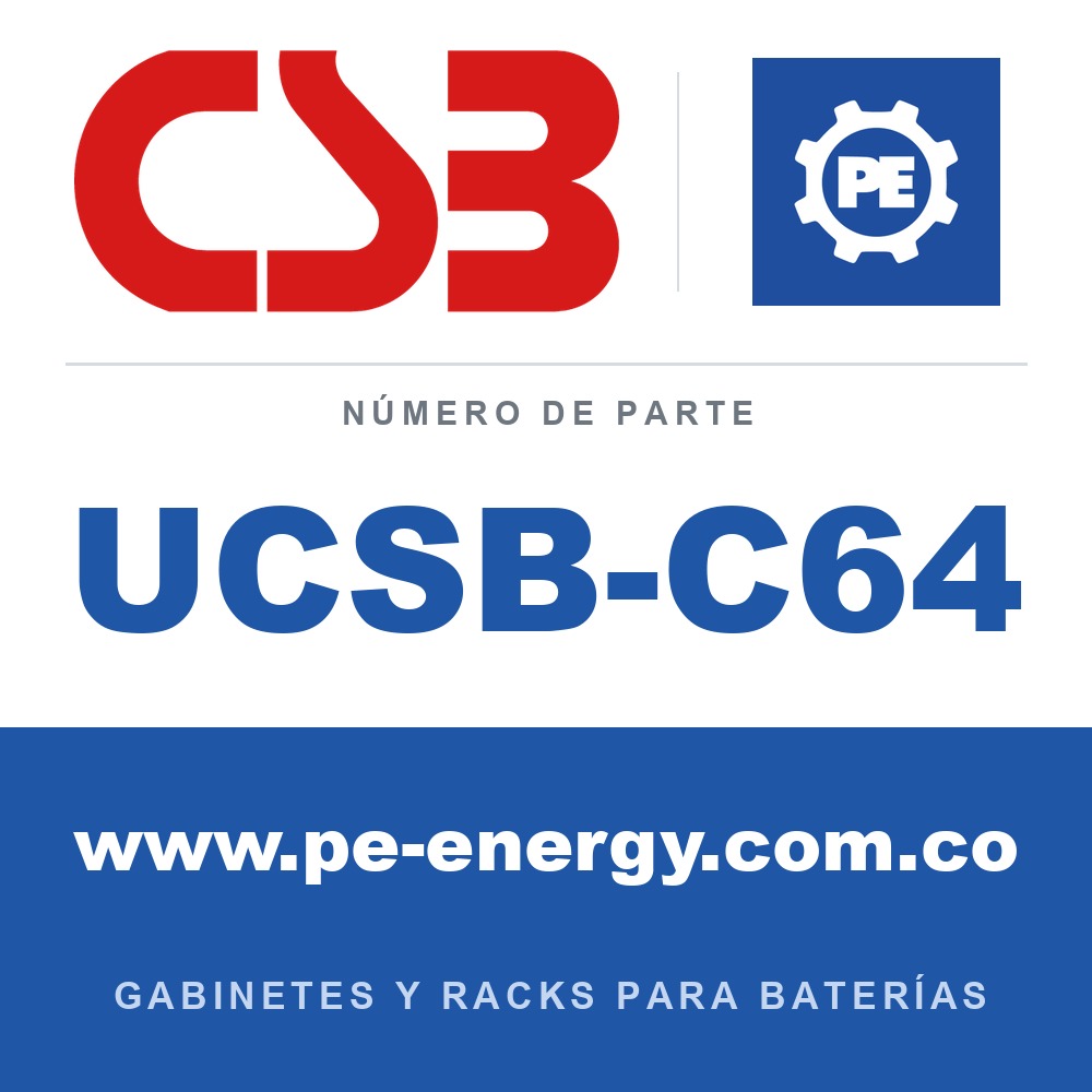 CSB Battery UCSB-C64 - CSB UCSB-C64 Gabinete para baterías de terminal frontal, 46.5 x 82.0 x 31.5 in