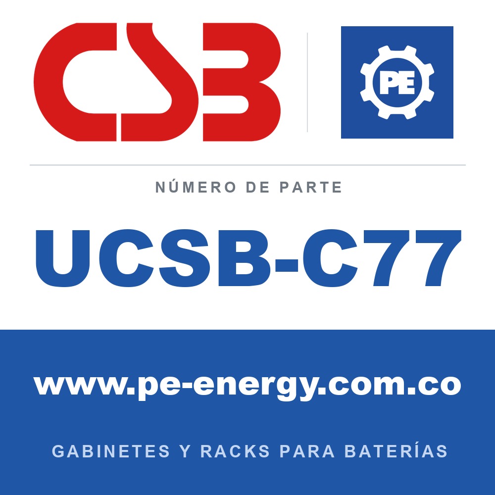 CSB Battery UCSB-C77 - CSB UCSB-C77 Gabinete para baterías de terminal frontal, 55.0 x 73.8 x 34.3 in